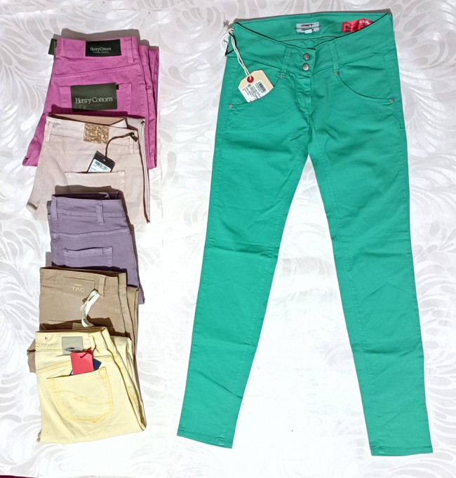 شلوار جین رنگی نوجوان دخترانه برند اروپایی 