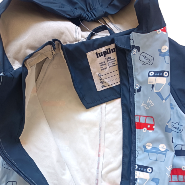 سرهمی بارانی کودک برند لو‍‍‍پیلو طرح ماشین 