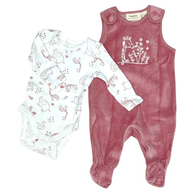 ست 2 تکه زیر دکمه و بیلر نوزادی برند لوپیلو 